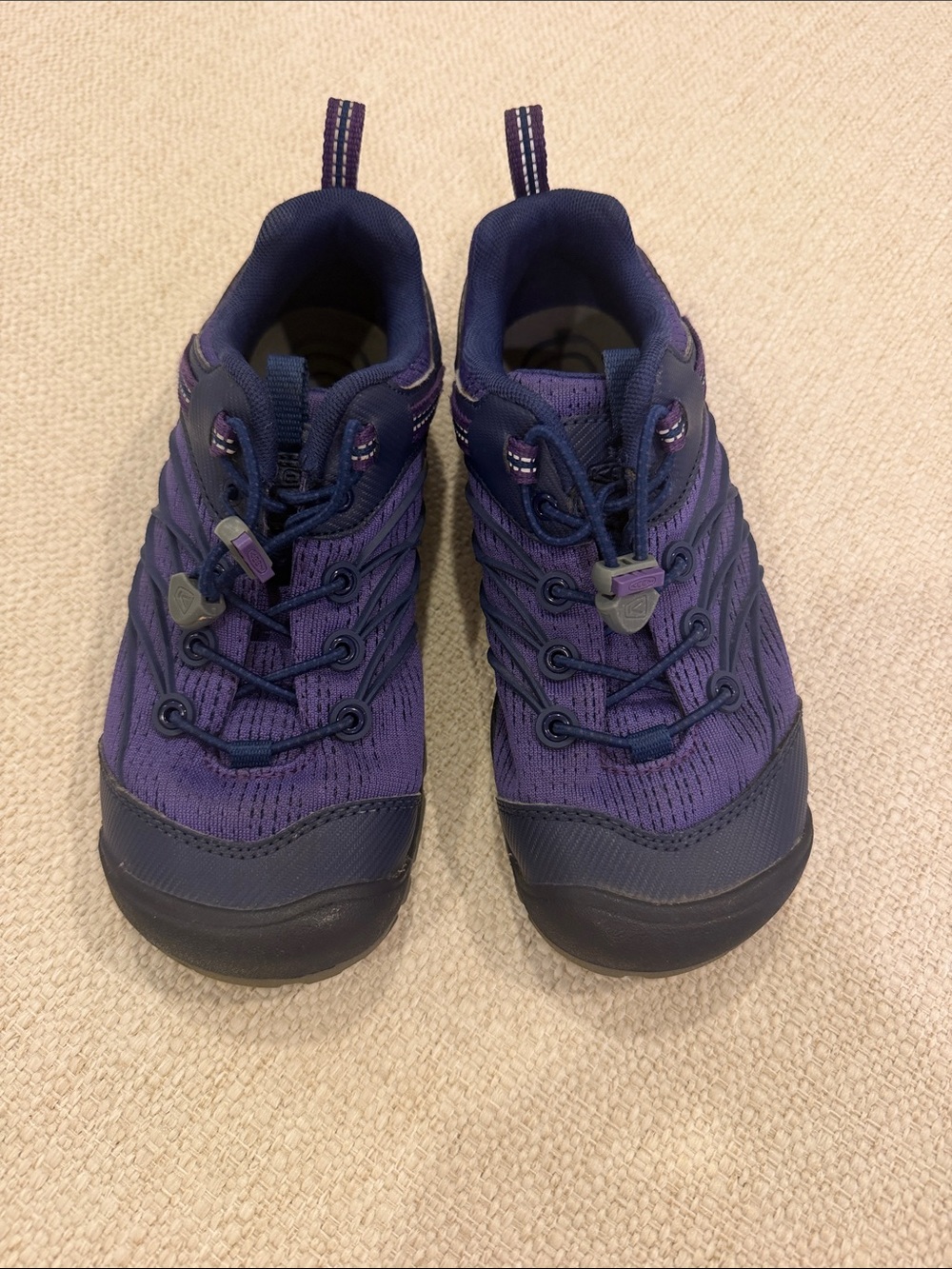 Keen Kids Purple and Navy Bungee Lace Sneakers